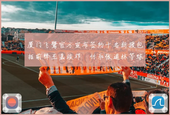 厦门飞鹭官方宣布签约十名新援包括前锋王嘉竣邓棽竹和张道林等球员